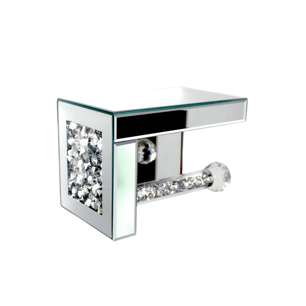 Crystal Glass Tissue Box Holder Countertop Organizer