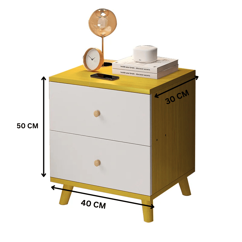 Modern Small Bedside Table Storage Cabinet For Rental Rooms