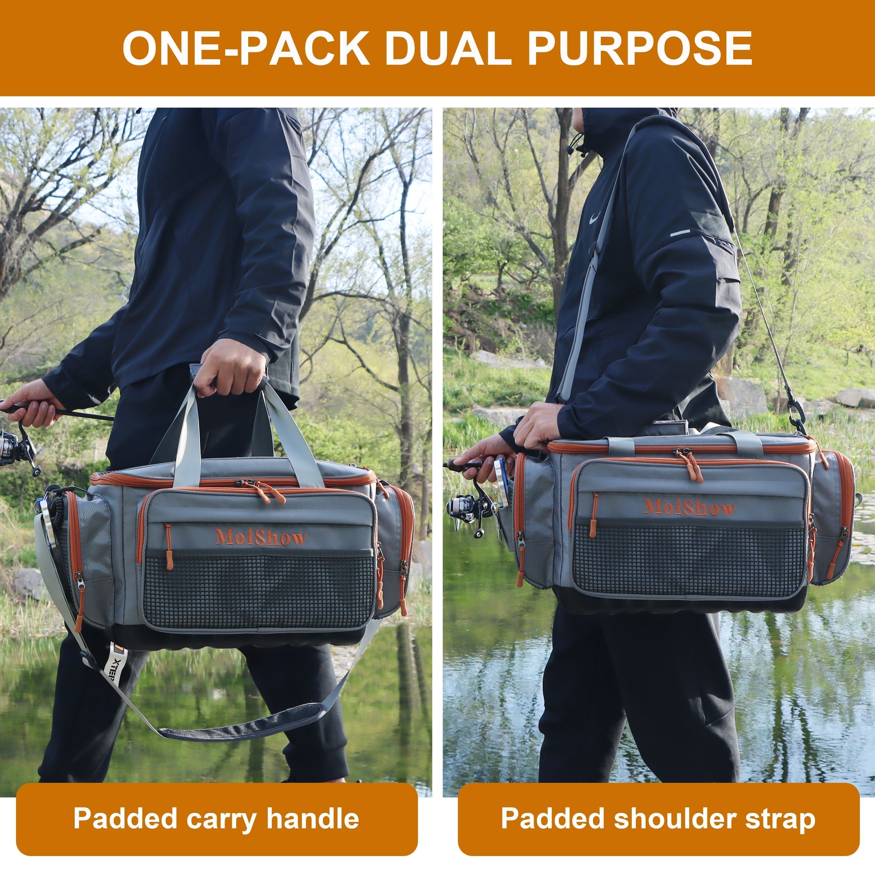 Fishing Tackle Box Bag with Compartments