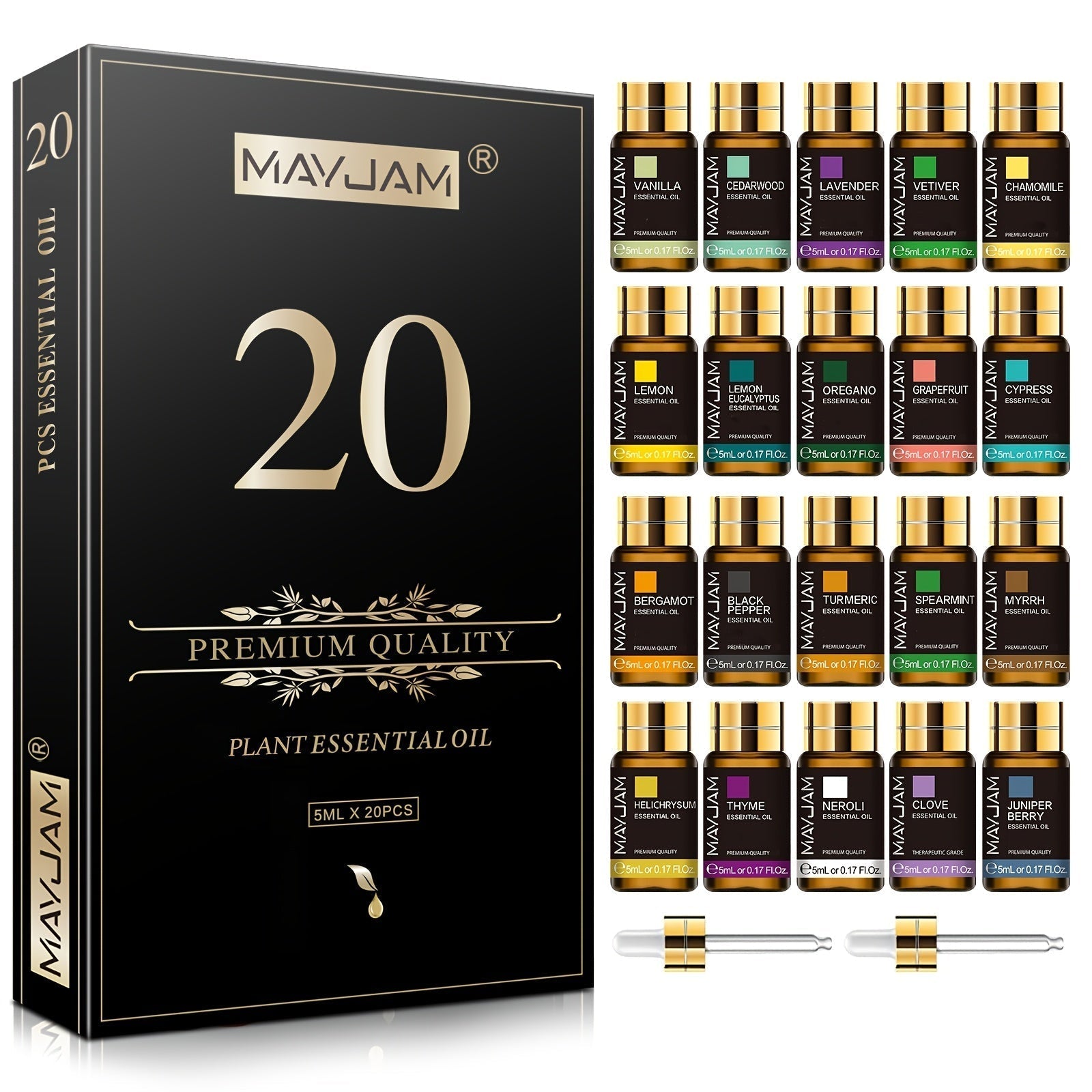 20Pcs Essential Oils Gift Set Alcohol-Free