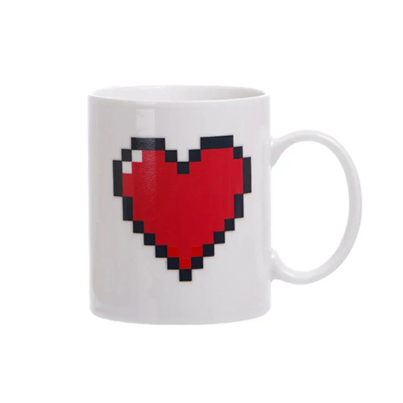 330Ml Peach Heart Color-Changing Ceramic Mug