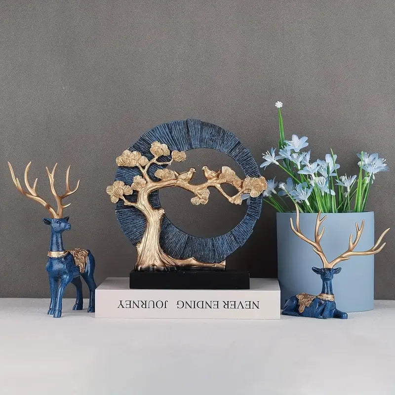 Winter Wonderland Wonders: 2 Festive Reindeer Figurines