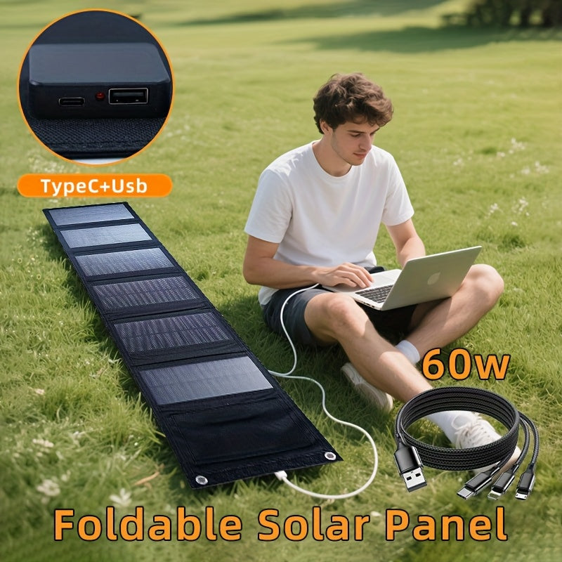 Foldable 60W Portable Solar Charging Panel