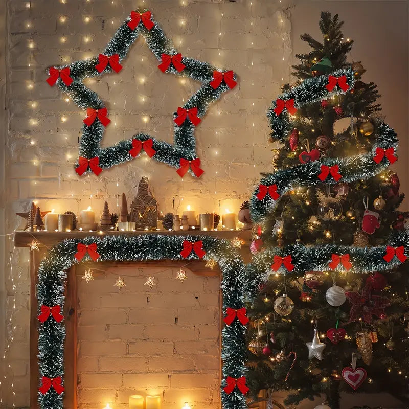 Sparkling Christmas Tinsel Garland - 179.83 cm | Festive Metallic Twist Decoration