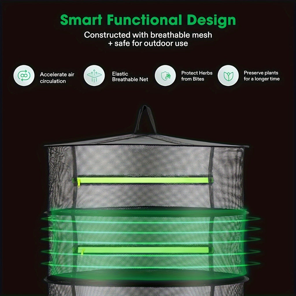 Hanging Plant Mesh Drying Rack (4-Tier)