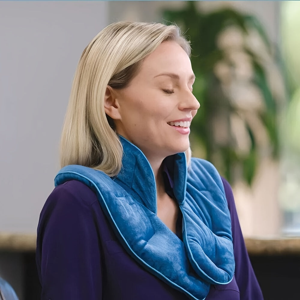 Weighted Neck And Shoulder Wrap - Hot & Cold Therapy(Blue)