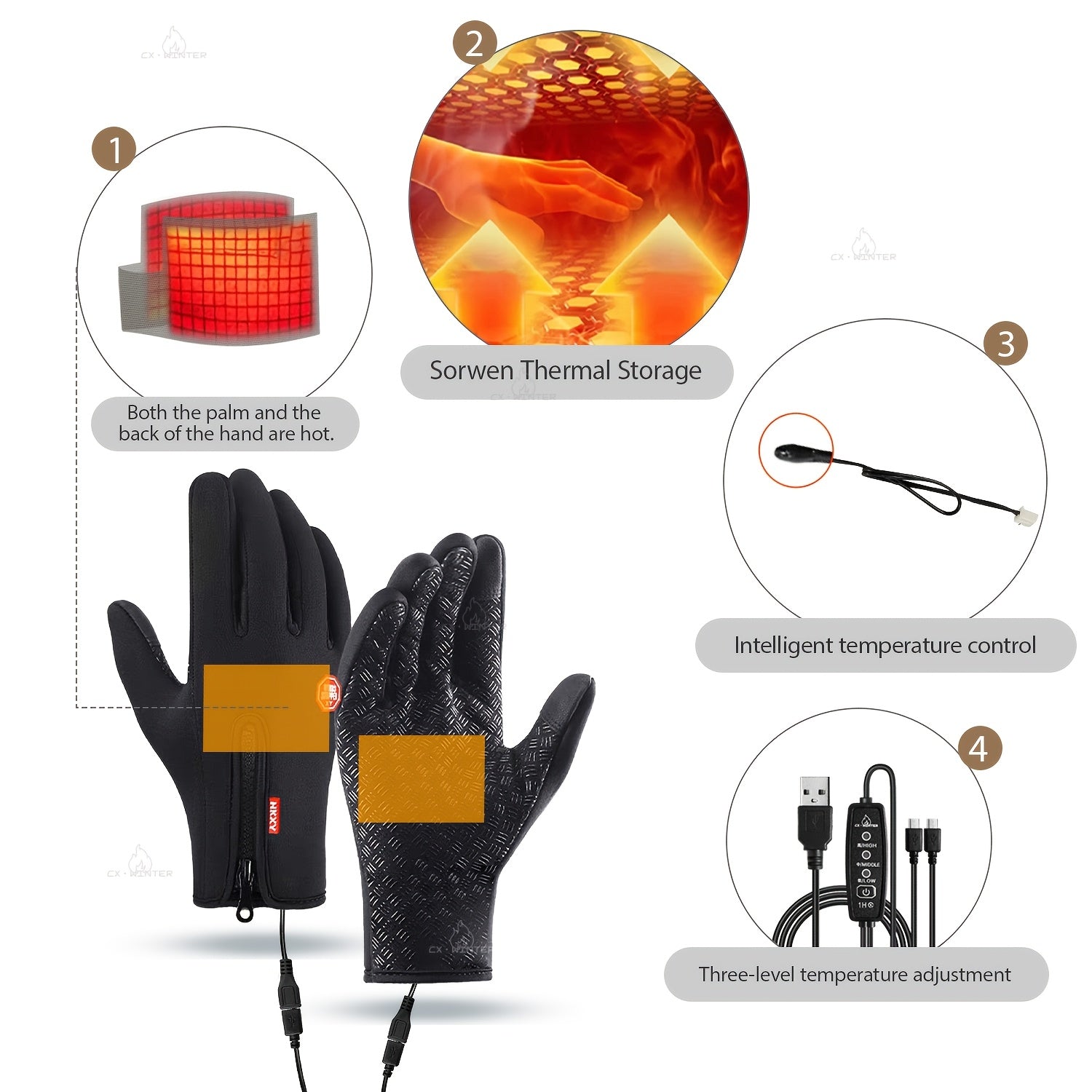 Intelligent Electric Heating Gloves