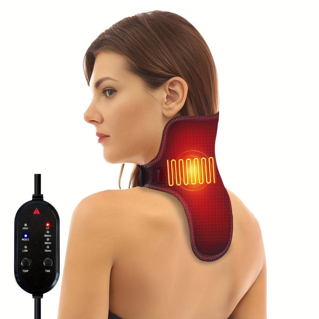 Usb Heated Neck Wrap With Massage(Black)