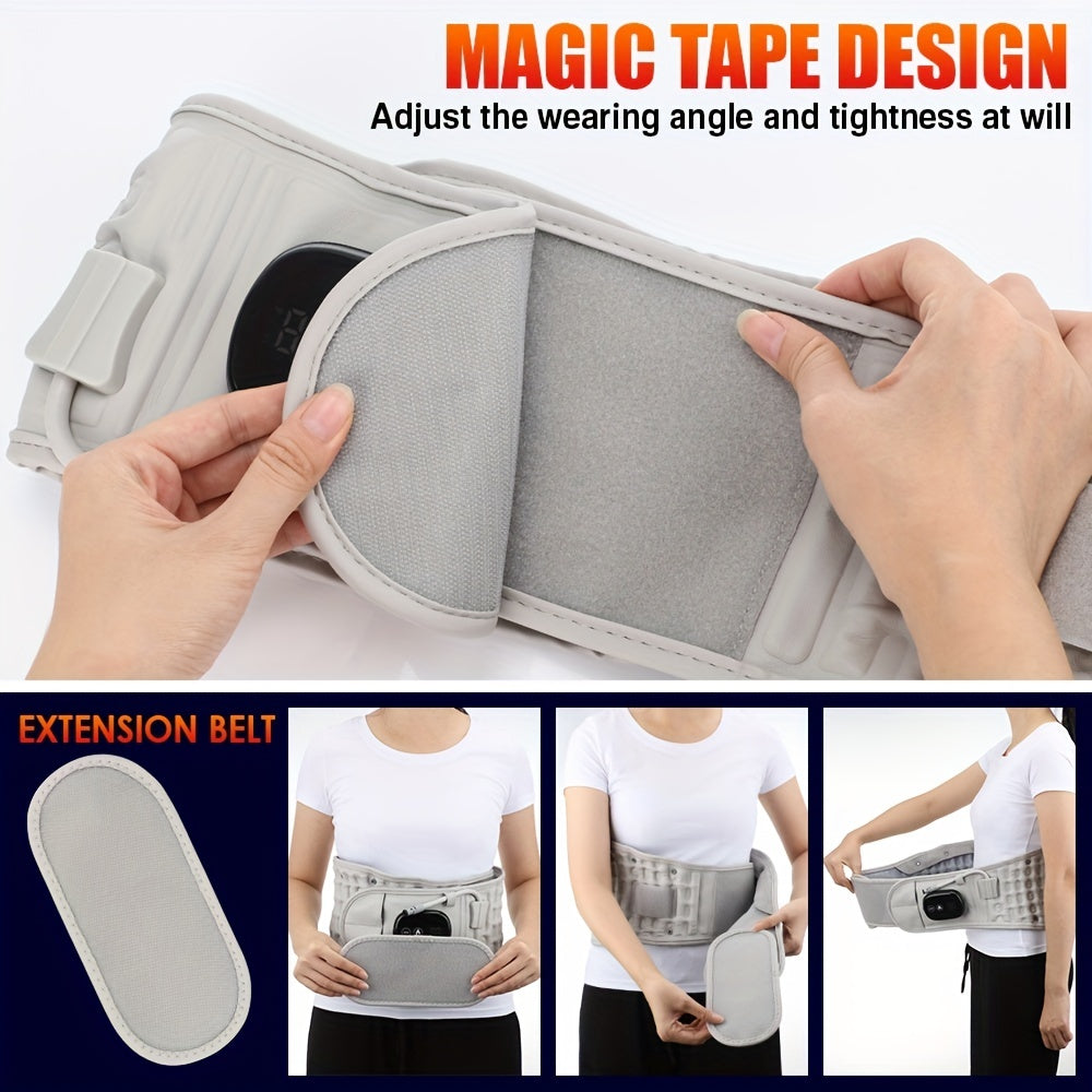 1Pc Decompression Back Belt – Lower Lumbar Support Back Brace(Grey)