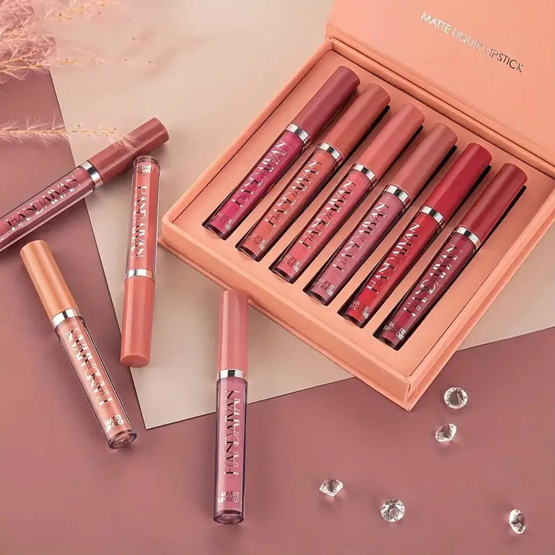 6-Piece Long-Lasting Waterproof matte Finish Lipsticks