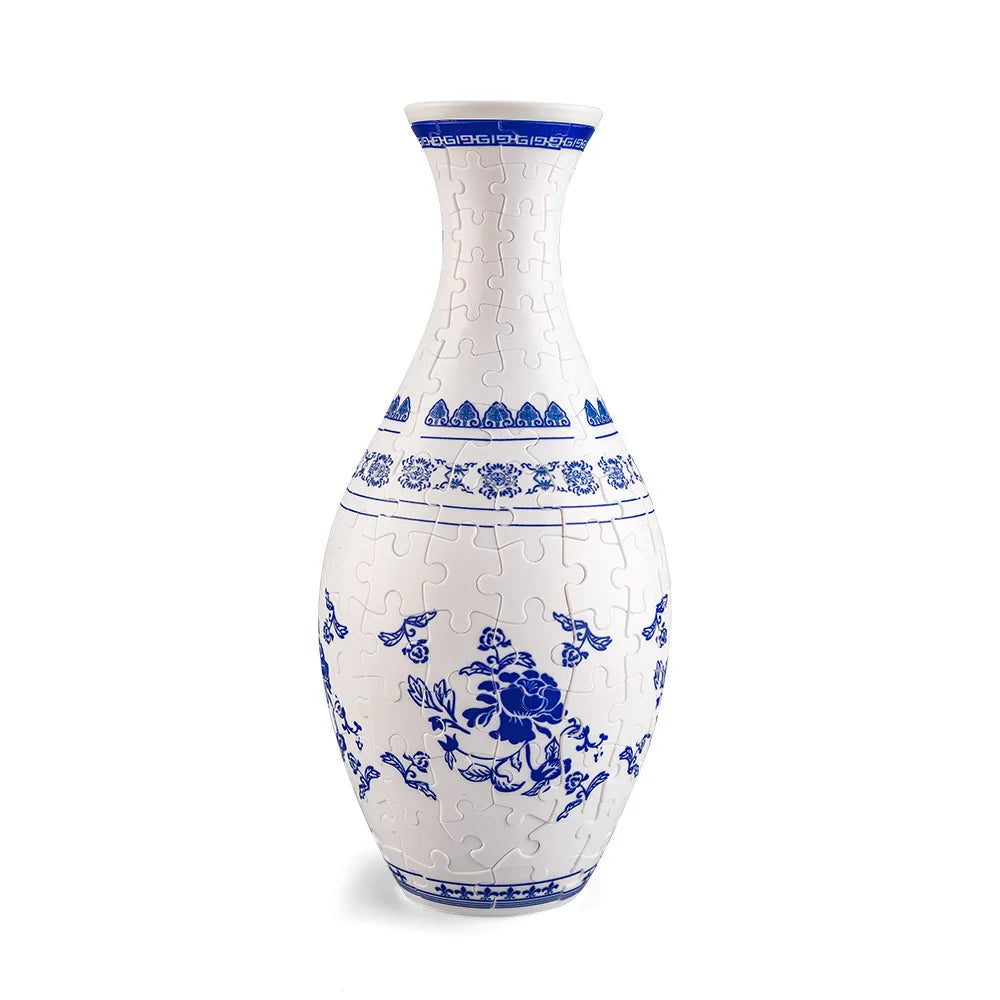 3D Art Puzzle Vase Porcelain Flower Vase