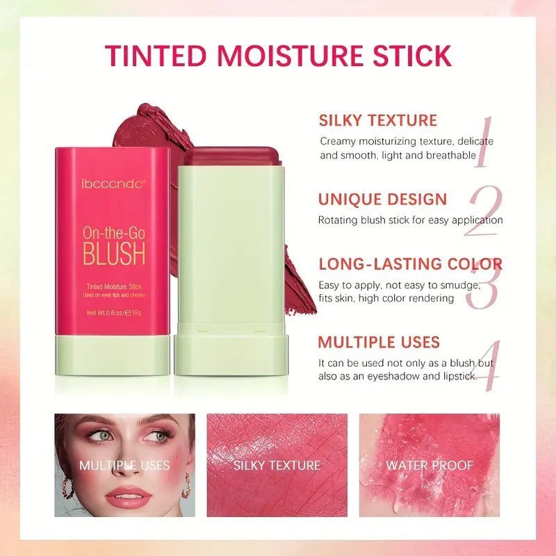 Hydrating Lip and Cheek Cream Stick - Your Natural Blush and Highlight Duo