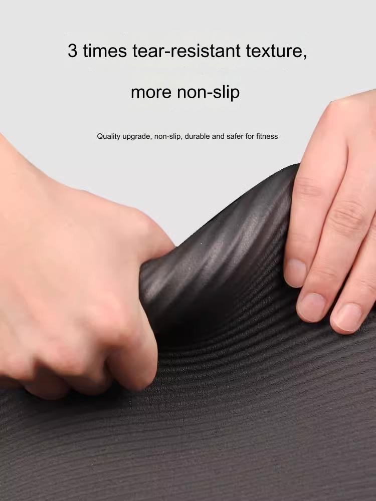 20Mm Thick Shock-Absorbing Yoga Mat With Portable Backpack & Straps