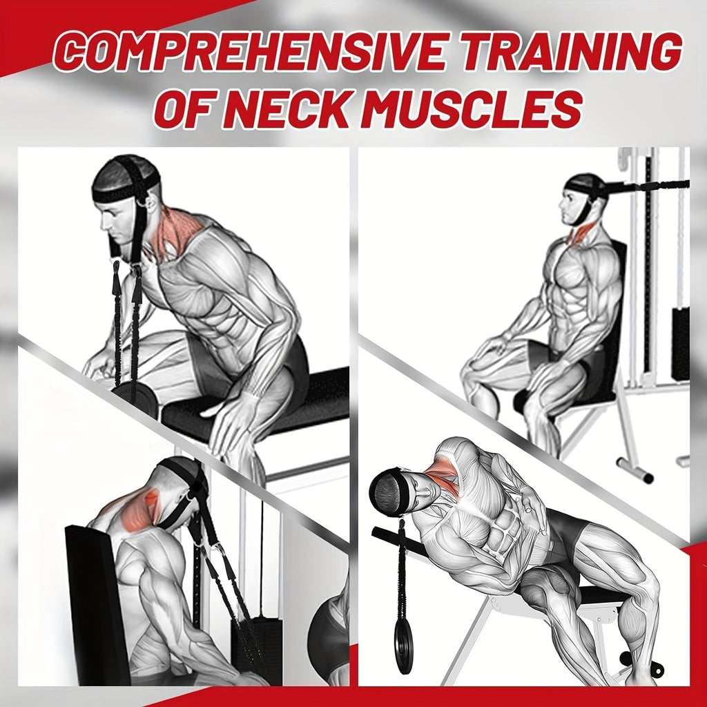 Neck Harness Weight Lifter – Adjustable Neck Strength Trainer with Steel Chain