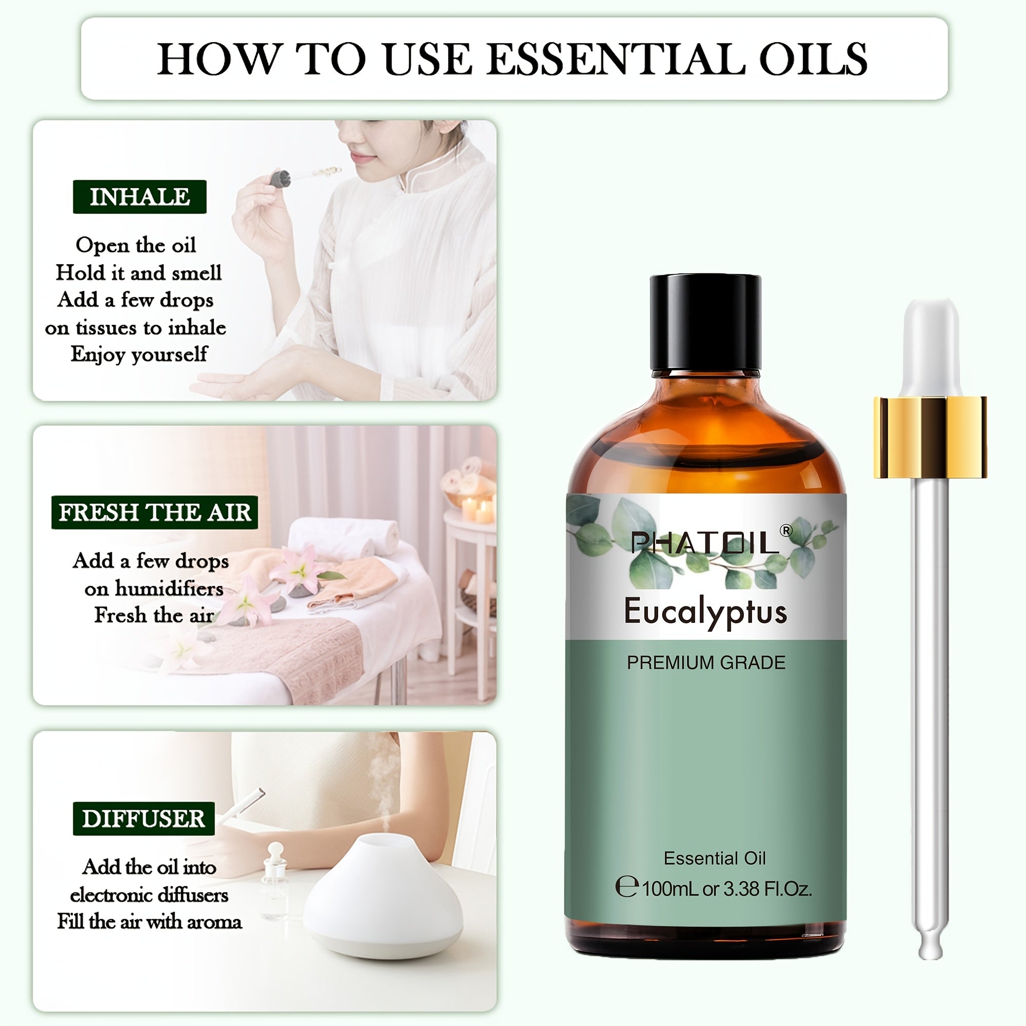 Lemongrass Essential Oil 100Ml For Diffusers & Humidifiers