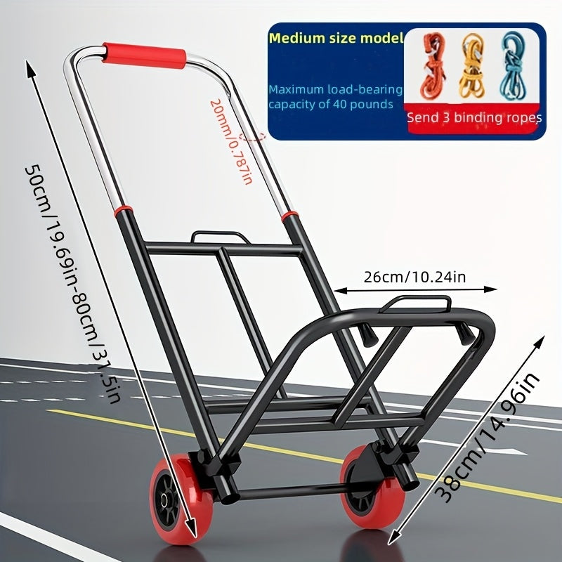 Foldable Hand Truck Cart with Adjustable Height