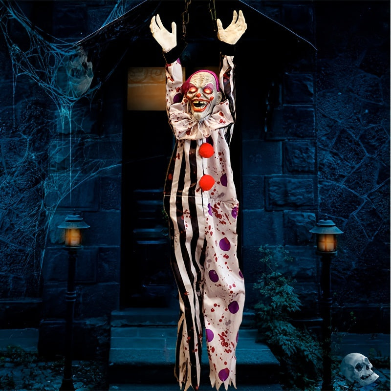 Scary Clown Hanging Decoration Halloween Horror Prop