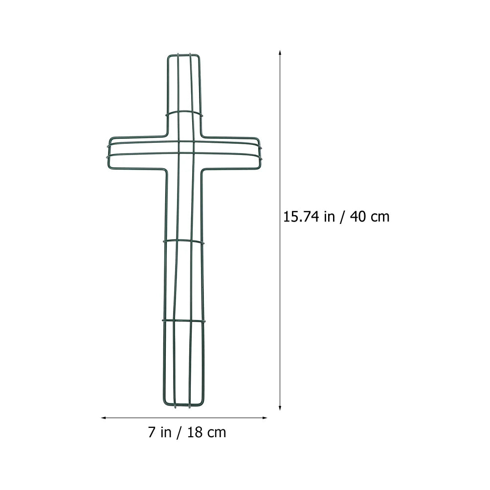 Wreath Form Iron Cross Frame  3-Piece
