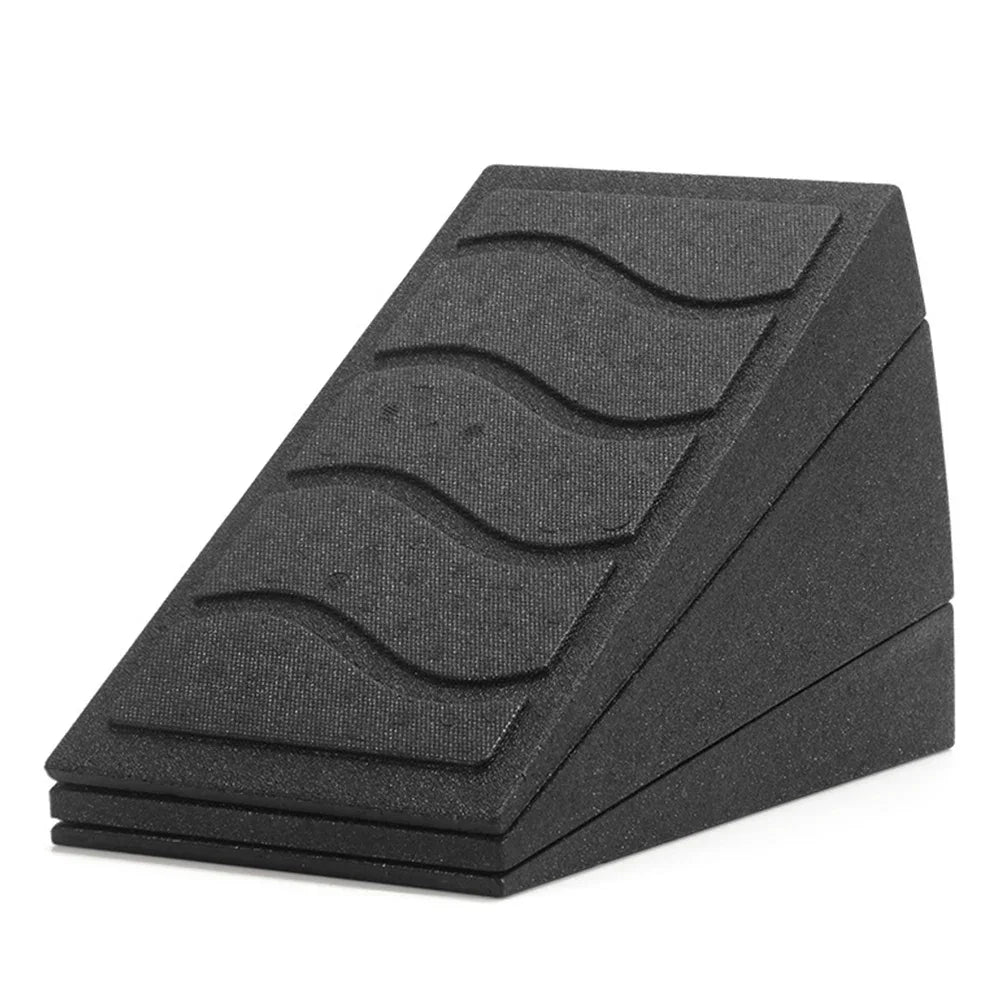 3Pcs Adjustable Calf Stretch Slant Board Set (Black)
