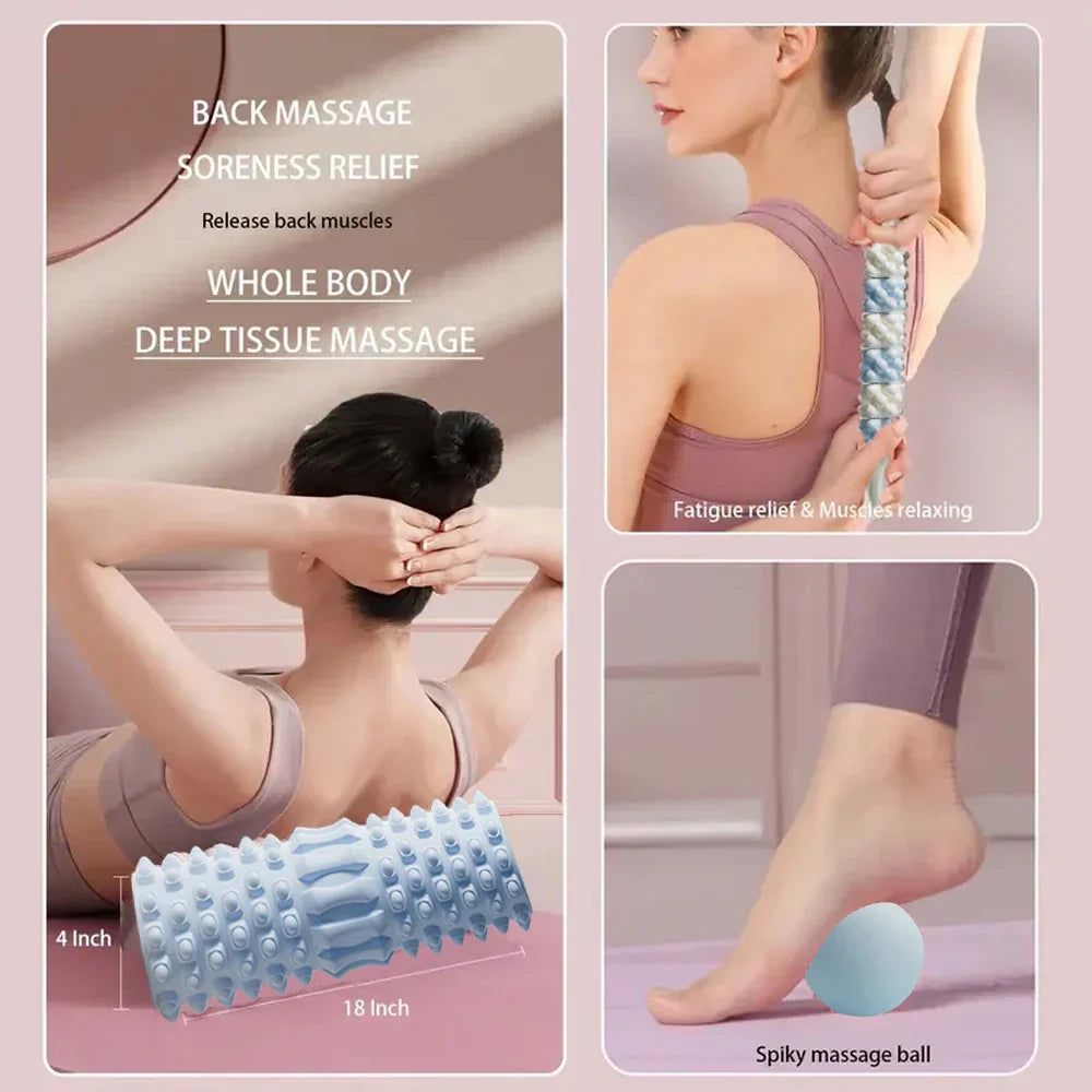 3-in-1 Massage Set Ball, Roller & Foam Muscle Massager