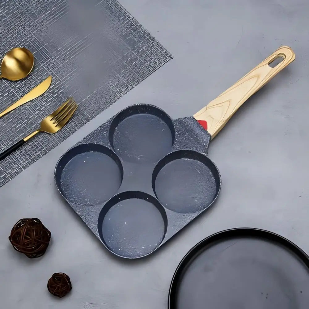 Nonstick Egg Omelette Pan For Induction Cooking (4-Hole)