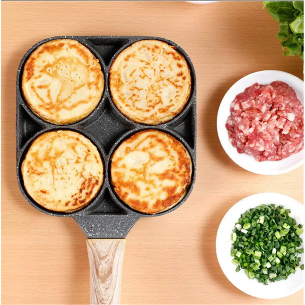 Nonstick Egg Omelette Pan For Induction Cooking (4-Hole)