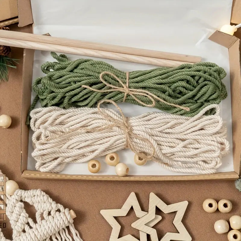 Twinkling Tidings: Pair of Woven Christmas Trees