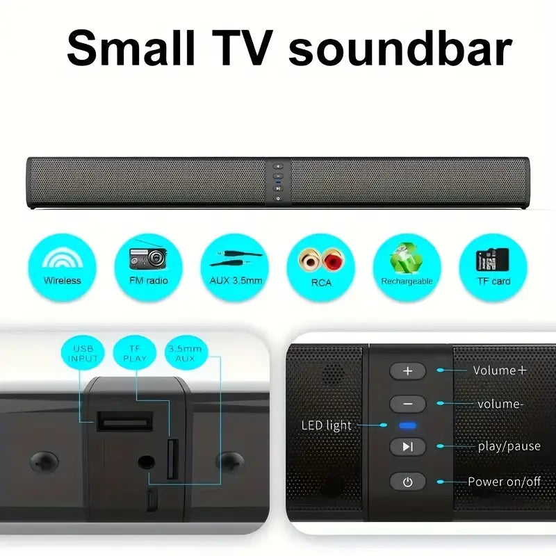 20W 3D Home Theater Stereo Surround Wireless Speaker - Black
