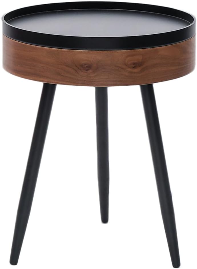 Modern Barrel-Style Bedside Table & Coffee Table with Ample Storage Space