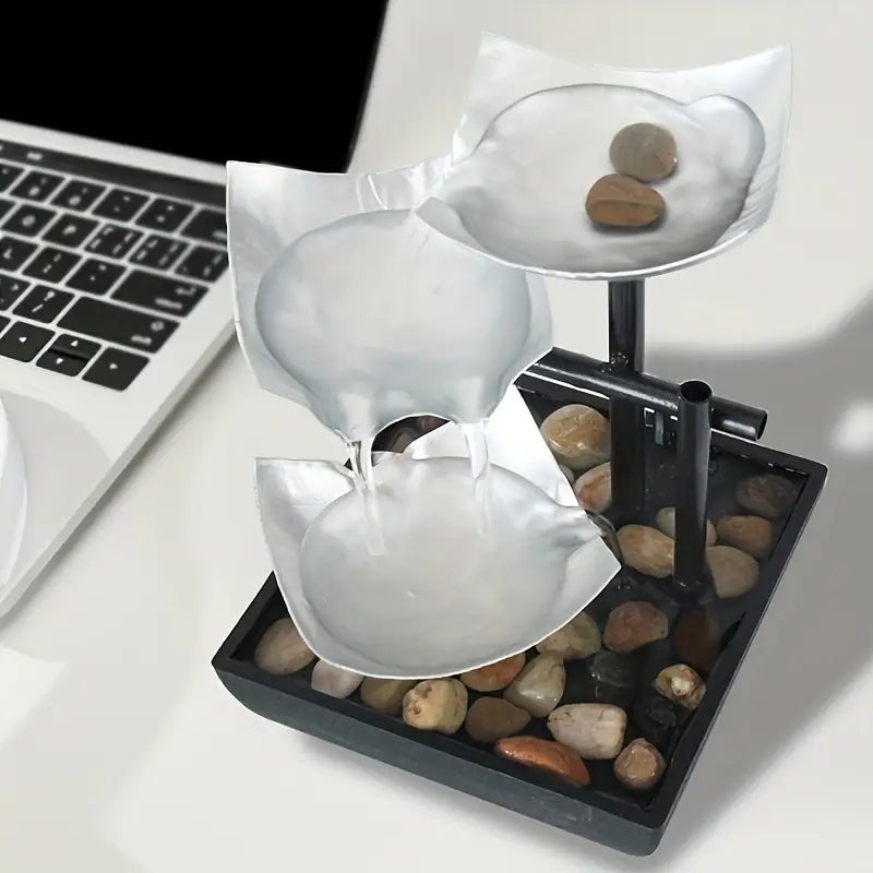Cast Iron Tabletop Water Fountain with Automatic Pump