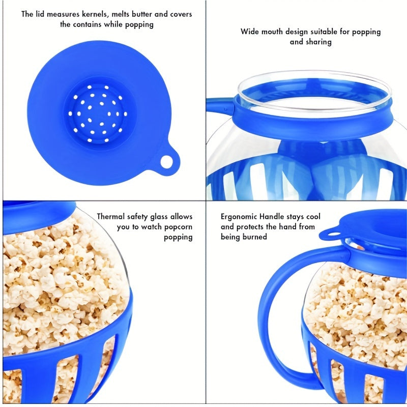 Microwave Popcorn Maker Glass Quart