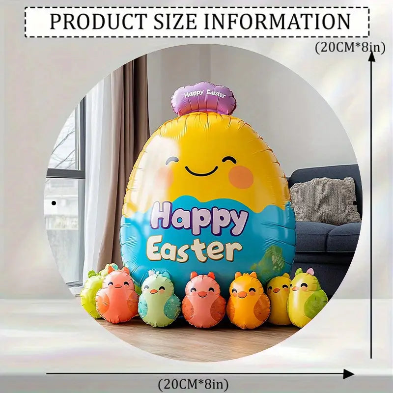 Inflatable Easter Egg Decoration With With Cute Chicks