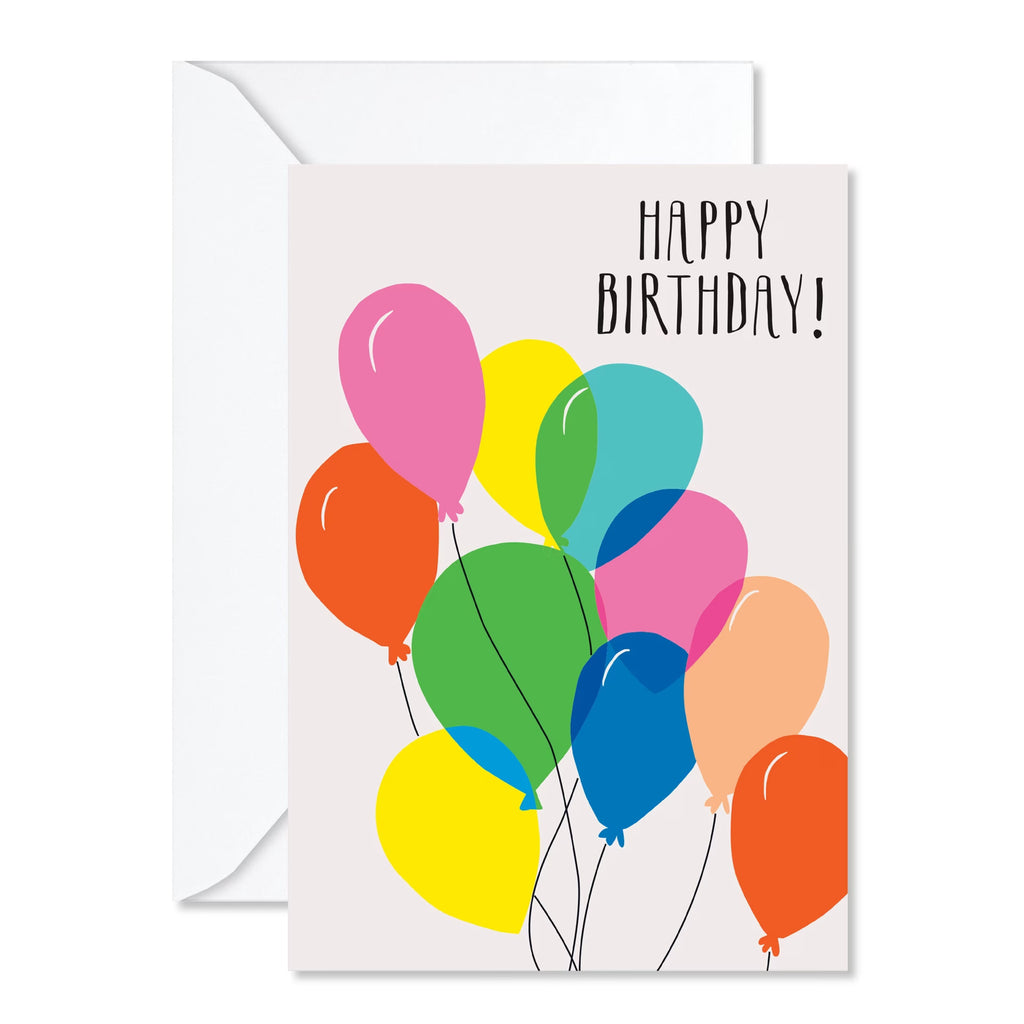 Birthday Greeting Card with Festive Balloons