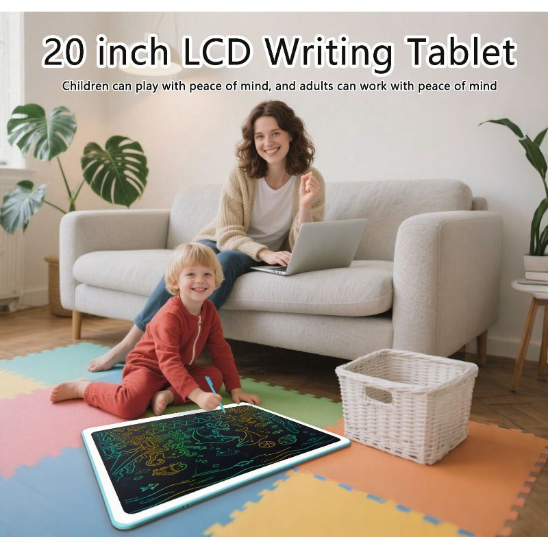 20-Inch LCD Writing Tablet – Rechargeable Kids Drawing Board & Learning Easel