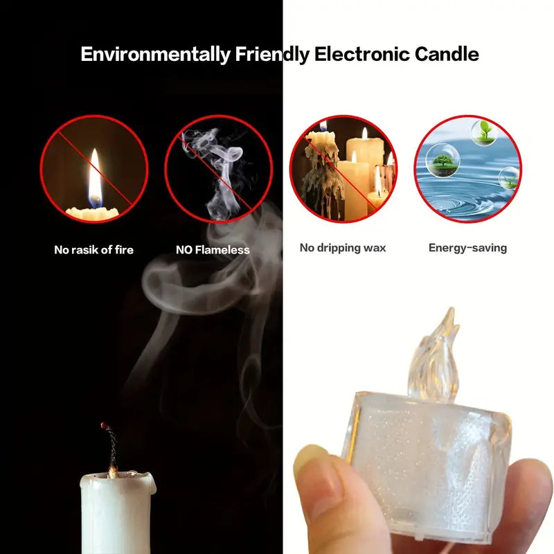 Radiant Glow: Set of 24 LED Electronic Candles