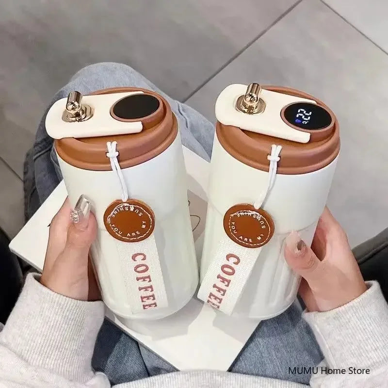 Bottle With Led Temperature Display Smart Thermos