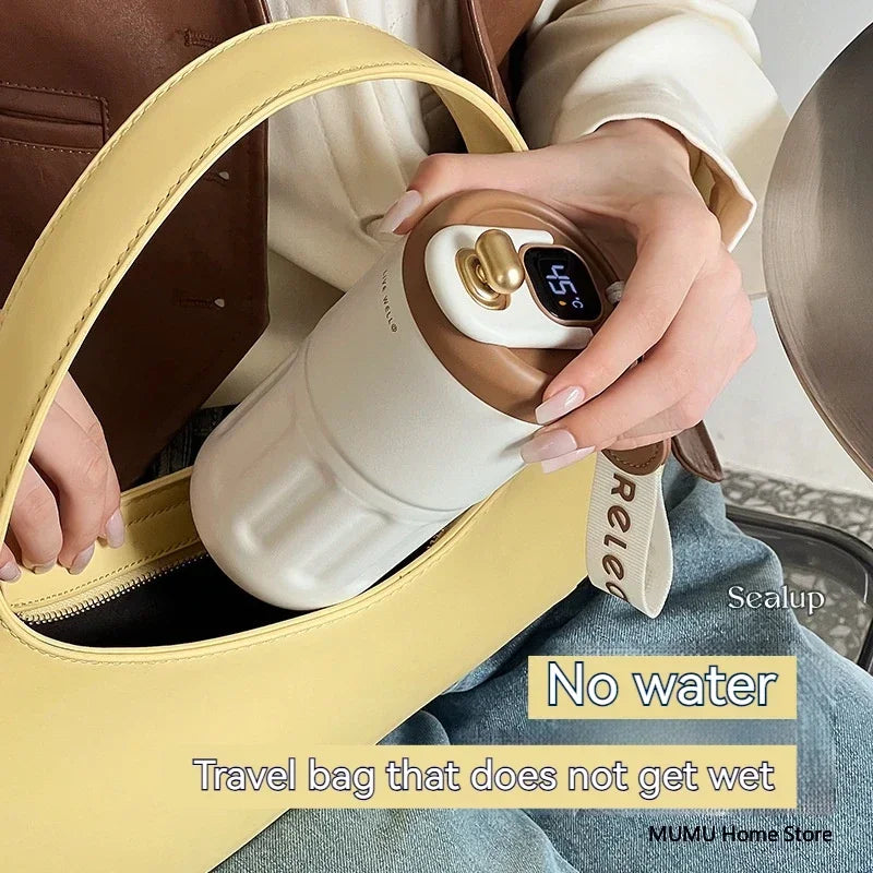 Bottle With Led Temperature Display Smart Thermos