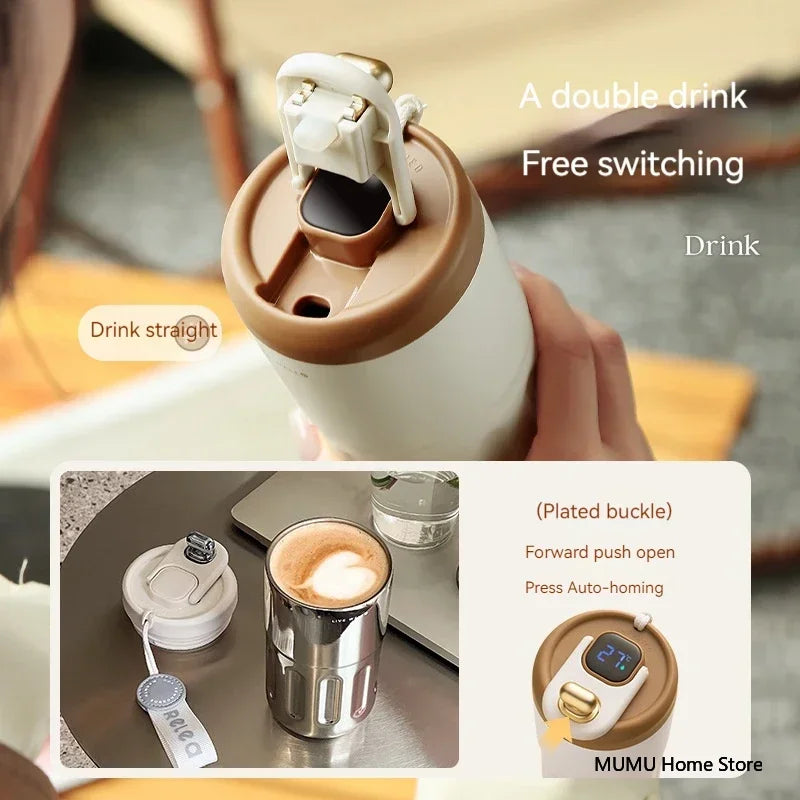 Bottle With Led Temperature Display Smart Thermos