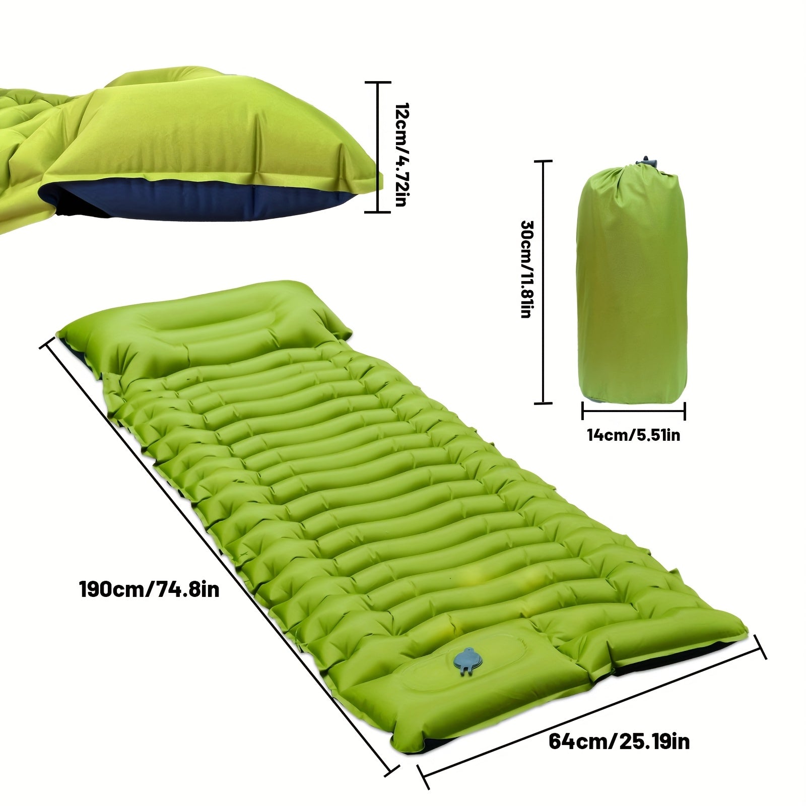 Sleeping Pad with Built-in Pump & Pillow