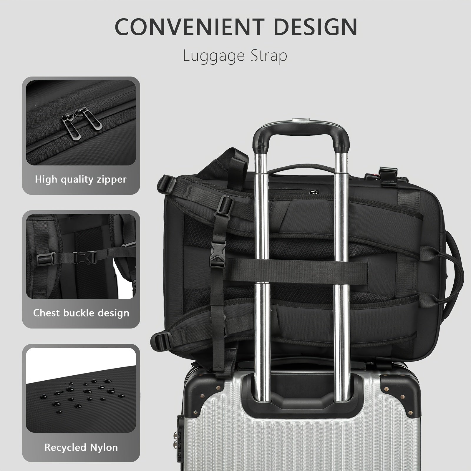Travel Backpack with Pump & Laptop Compartment