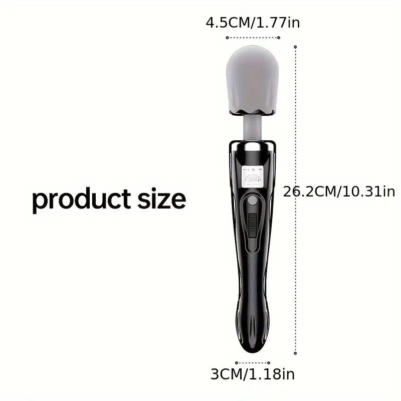 Deluxe Massage Stick – Professional Handheld Massager(Black + Gray)