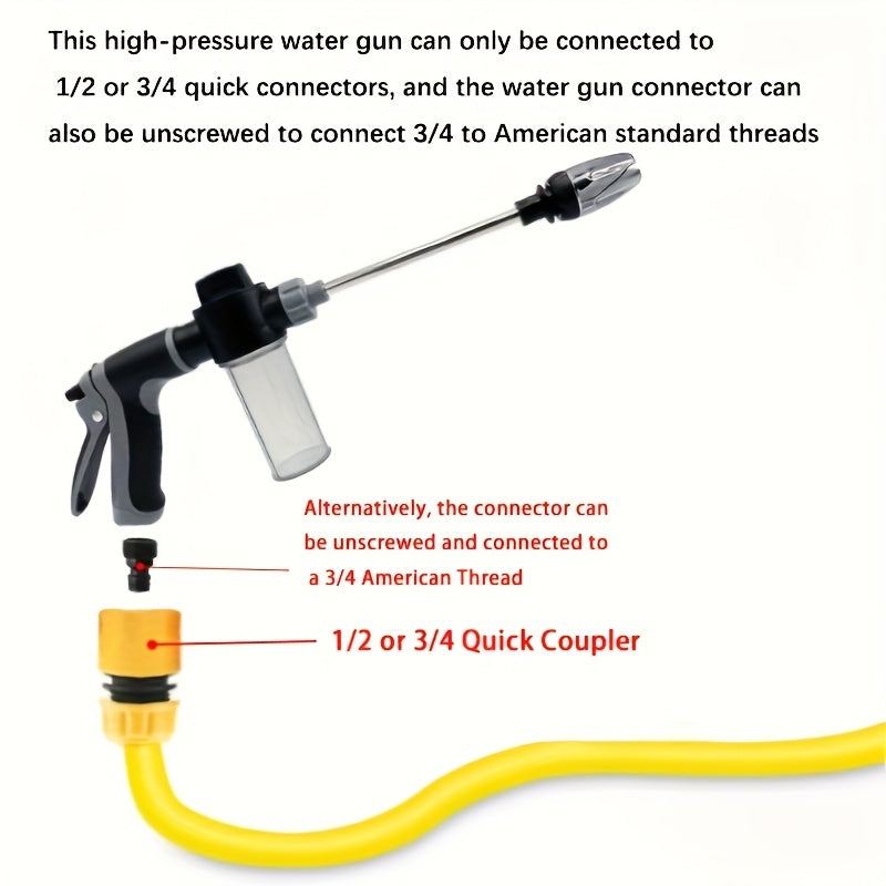 Portable High-Pressure Car Wash Spray Gun