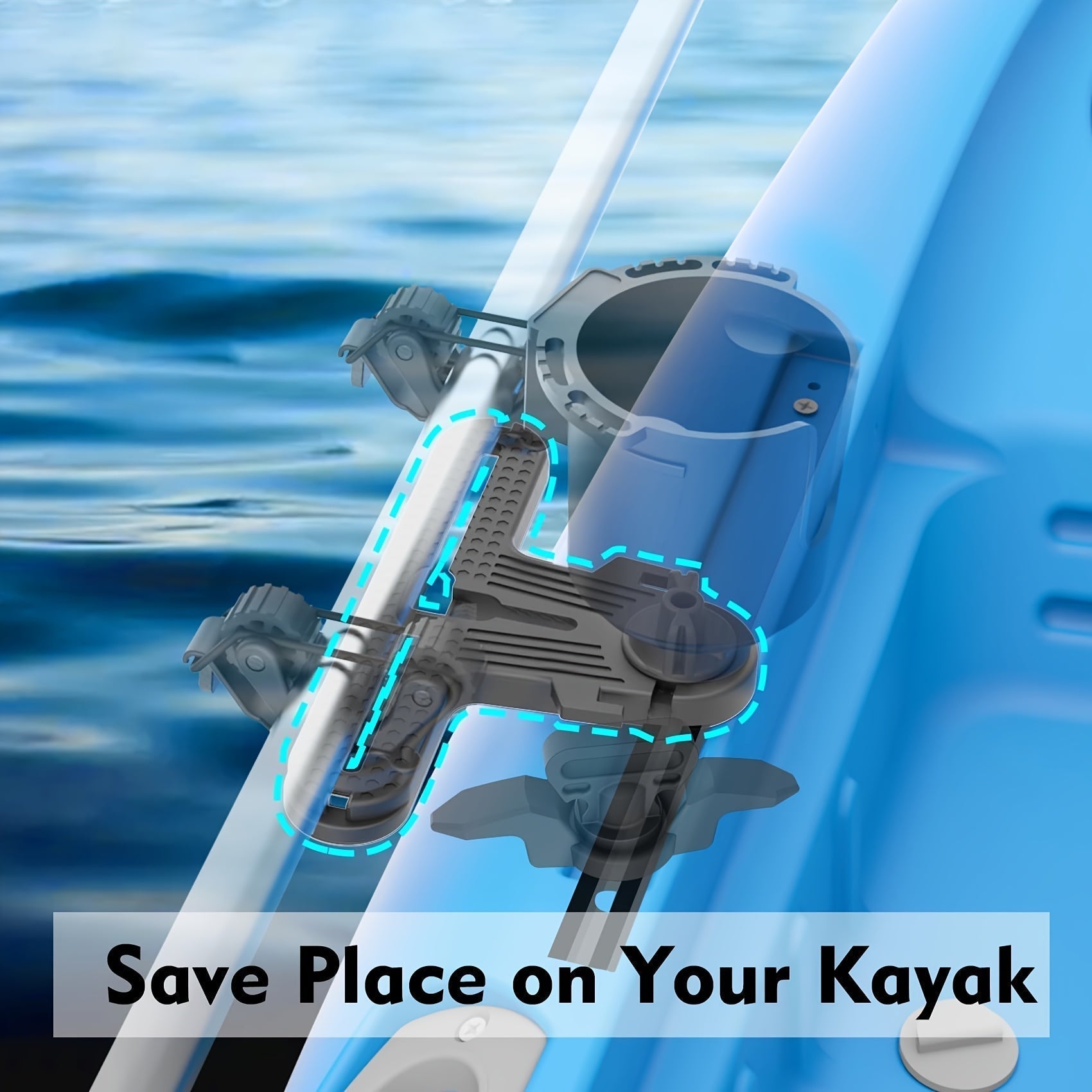 Kayak Rail Track Set Tool-Free T-Shaped Mount
