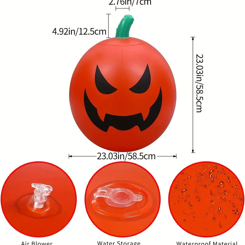 Remote Glow: Illuminated Inflatable Pumpkin