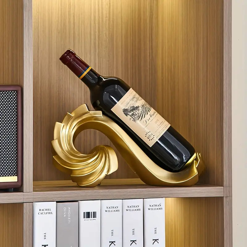 Resin Simple Spiral Wine Rack - Gold