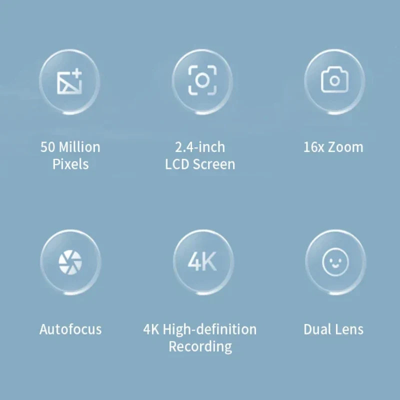 50Mp 4K Digital Camera Hd Selfie Travel Camera