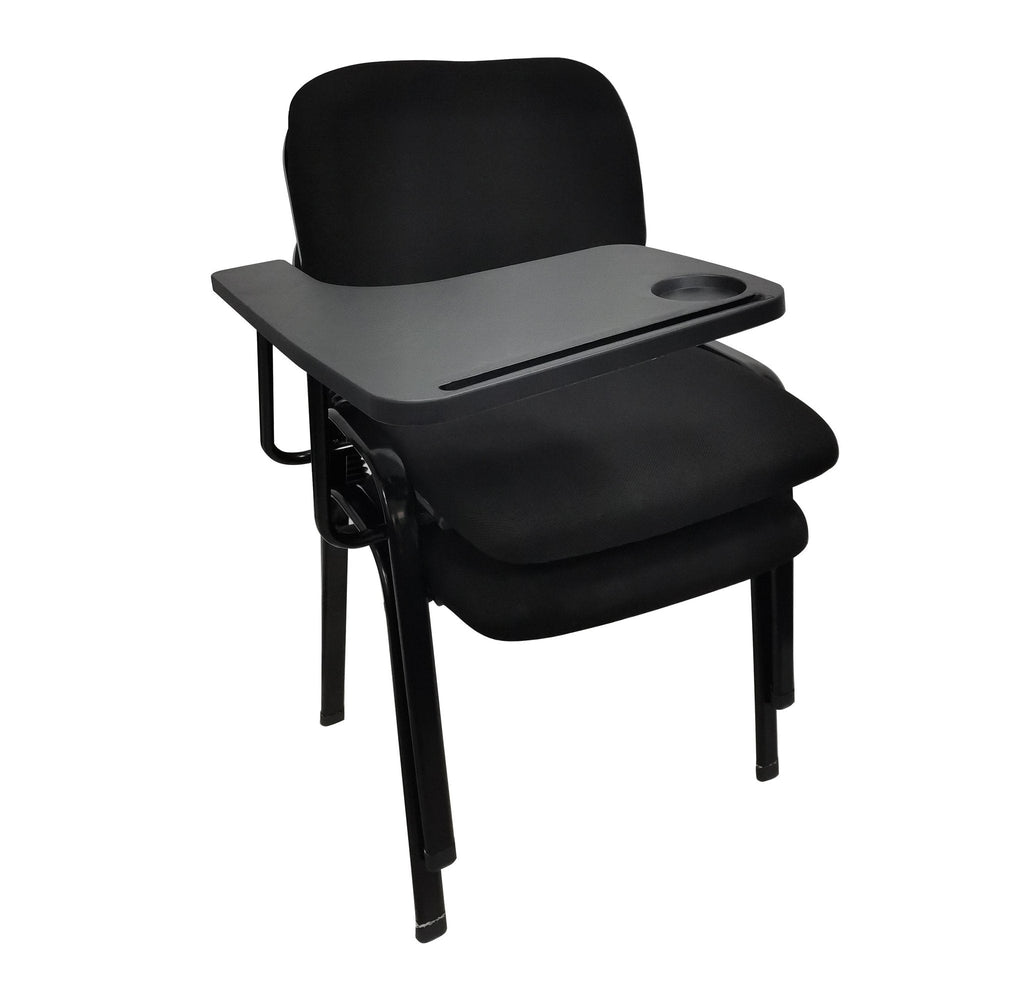 Lecture Chair with Table Top for Classroom Lecture Training Conference (Set of 6-Black)