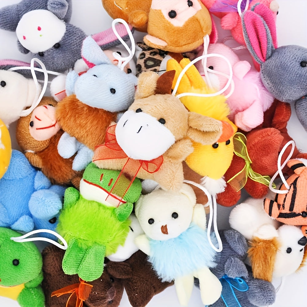 Colorful Plastic Easter Eggs with Mini Plush Toys