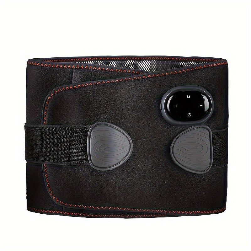 Portable Usb-Rechargeable Waist & Ab Trainer With Hot Compress(Black)