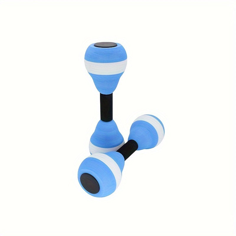 2Pcs Aqua Fitness Barbell - Dual Use Eva Foam Dumbbells(Blue)